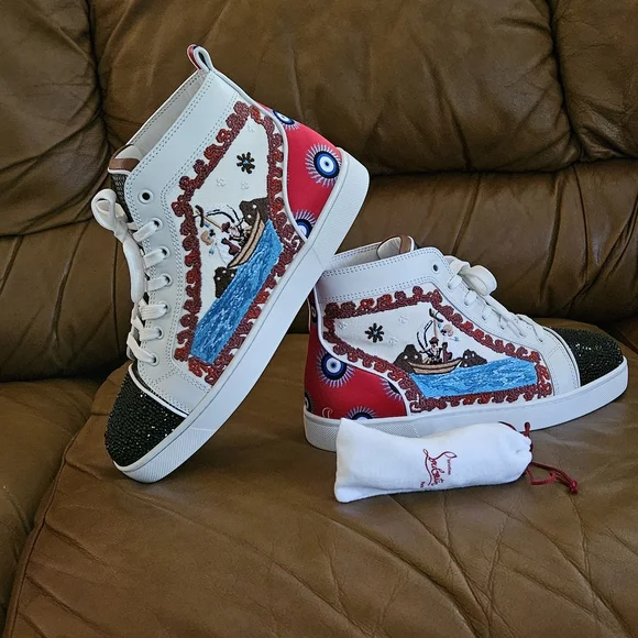 New Men's Christian Louboutin NO LIMIT GREEK High-End Luxury Shoes Sz 7.5 US - Picture 3 of 16